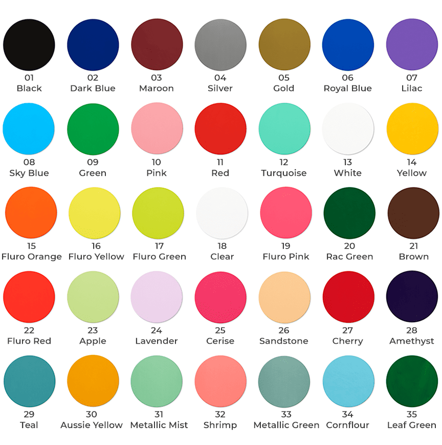 Mouthguard colour options